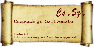 Csepcsányi Szilveszter névjegykártya