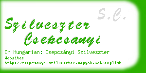 szilveszter csepcsanyi business card